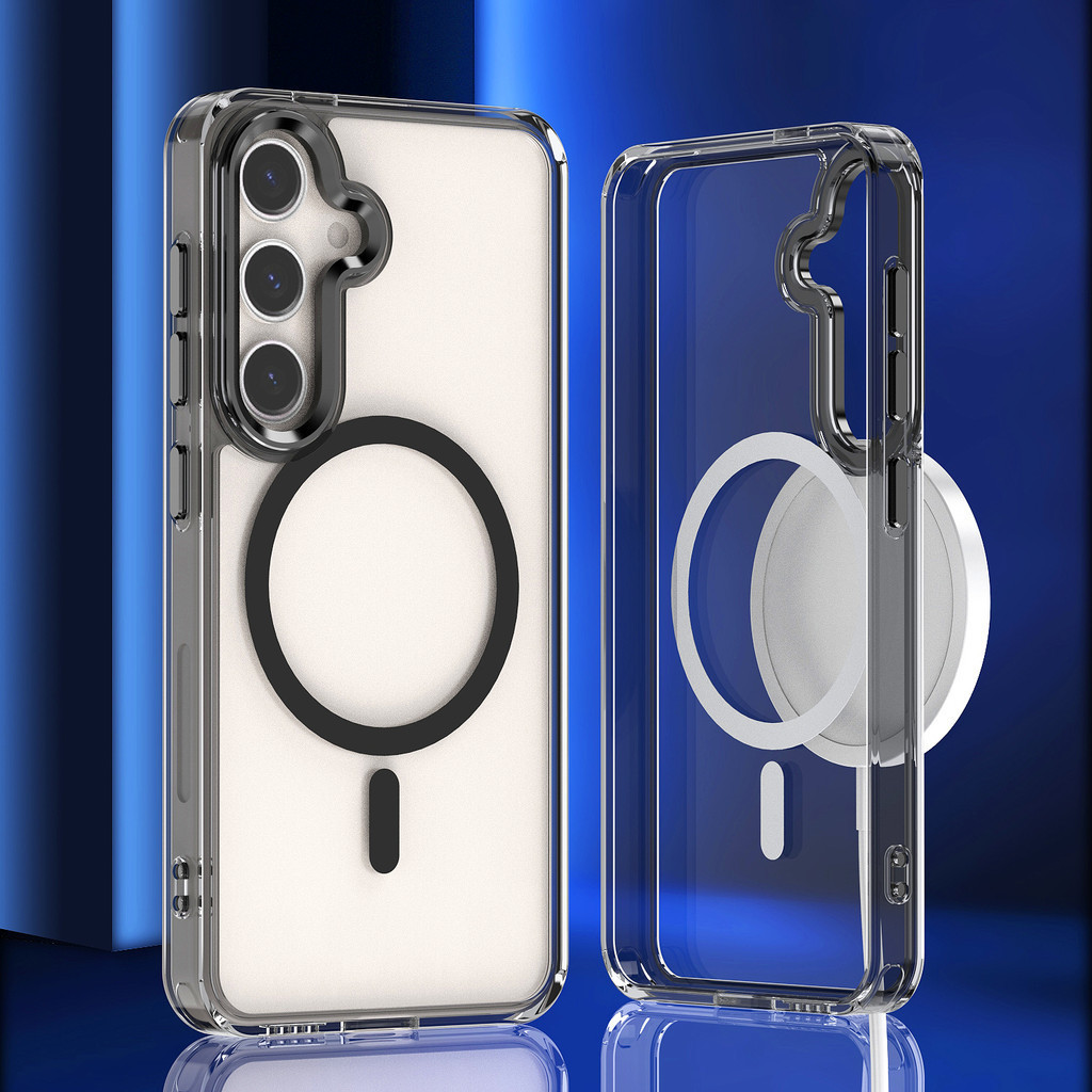 Ốp lưng Samsung A57 5G A07 A17 A27 A37 A57 A56 A36 A26 Vỏ trong suốt kim cương từ tính Acrylic cứng 