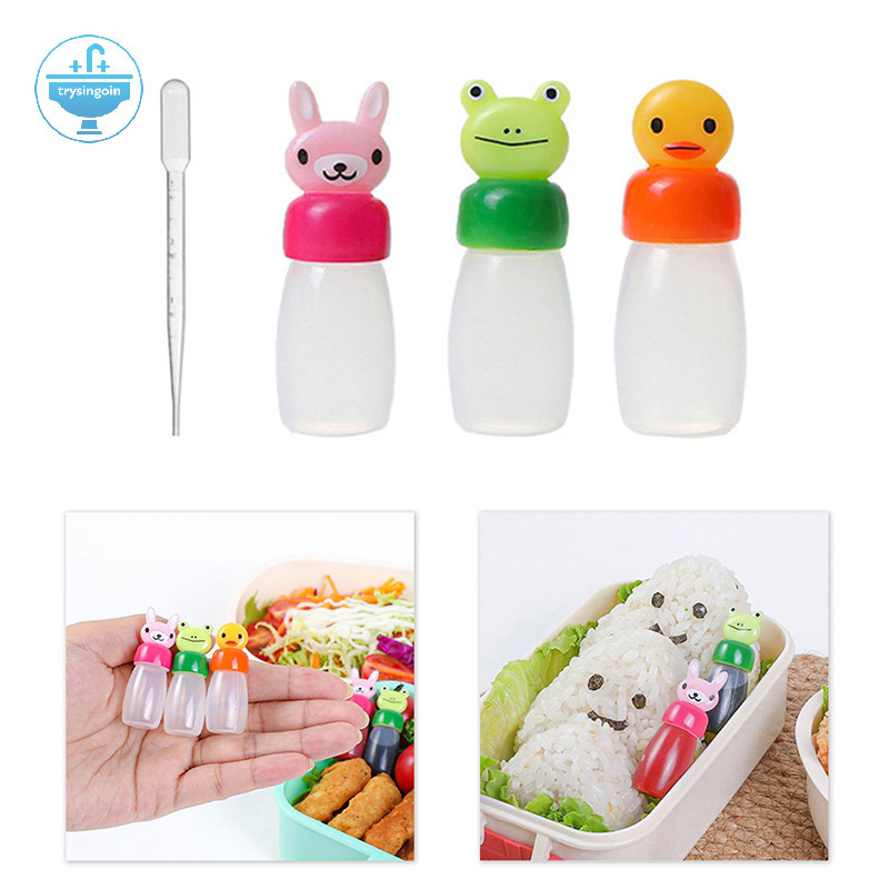 [Trysingoin] 1 / 3 / 4 Chai Gia Vị Mini Sốt Cà Chua Salad Hộp Đựng Nước Sốt VN