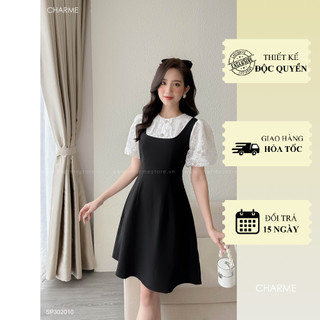 Váy nữ trắng dáng xòe charme 302010