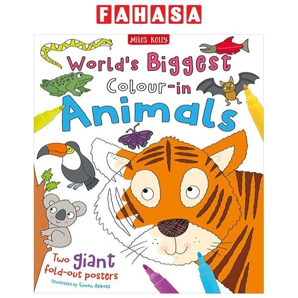 Sách ngoại văn: World's Biggest Colour-In: Animals (2 Posters)