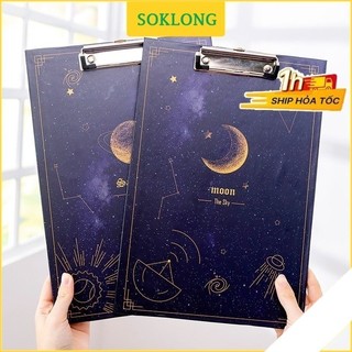 File kẹp tài liệu phi hành gia màu đen nhiều hình K05