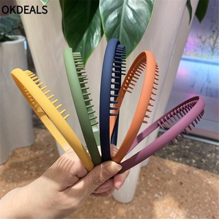 Băng đô cài tóc màu trơn nhám chống trượt/ nhiều màu sắc