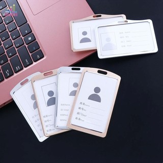 JESJELIU Hộp đựng thẻ Phụ kiện hợp kim nhôm di động Kẹp kim loại Vỏ bảo vệ thẻ Vỏ tên doanh nghiệp