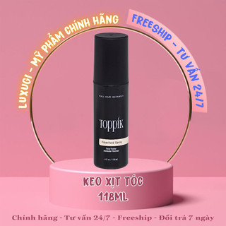 CHAI KEO XỊT KHOÁ SỢI TÓC FIBERHOLD SPRAY TOPPIK 118ML