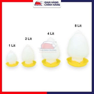 Bộ bình uống gia cầm nhựa MP, bộ máng bình đựng nước uống cho gà vịt ngan gia cầm 1 - 2- 4 - 8 lít