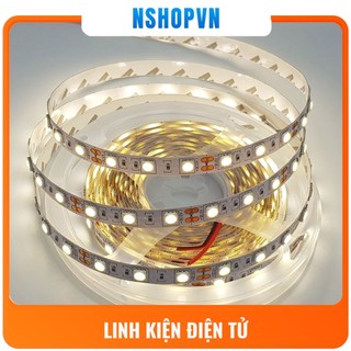 Led dây 5050 12V ánh sáng trắng 4000K / 6000K 1 mét 60 bóng không phủ epoxy