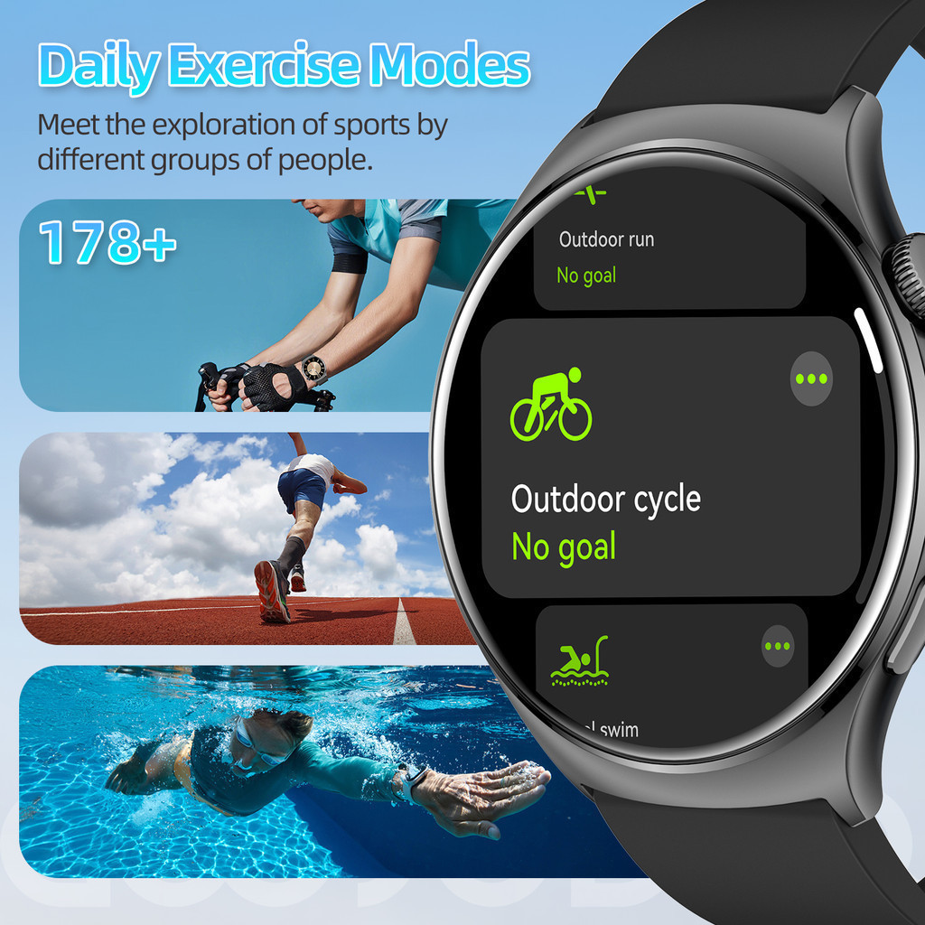 Đồng hồ thông minh GOOJODOQ IP67 Máy đo oxy Chống nước Đồng hồ đo áp suất Tương thích Chính hãng | BigBuy360 - bigbuy360.vn