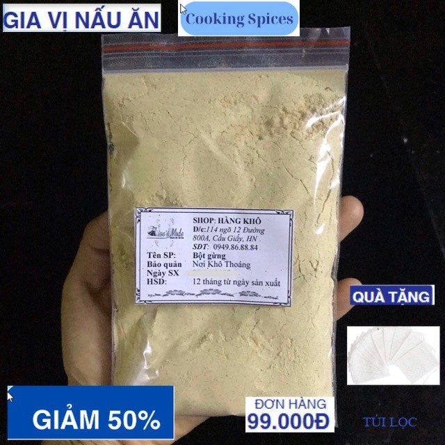 100gr Bột gừng nguyên chất