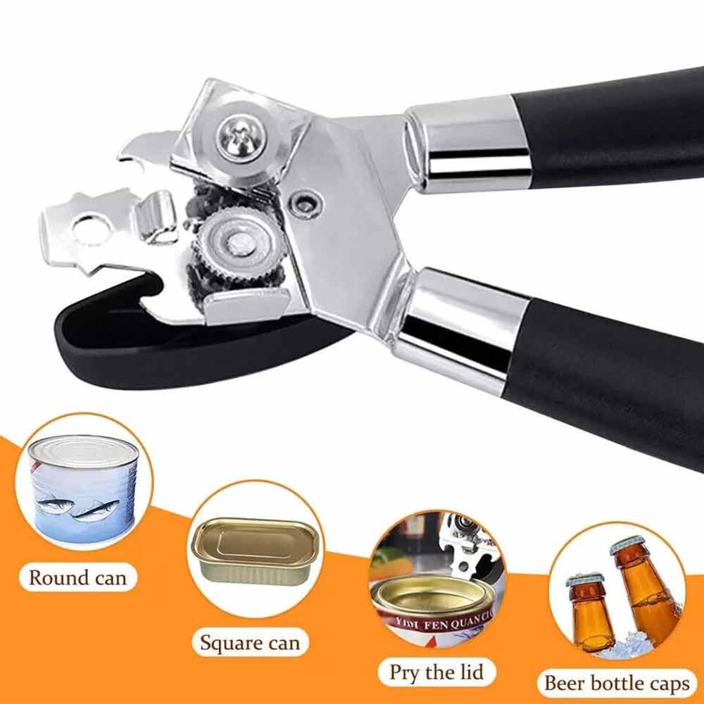 Stainless steel can opener multifunctional bottle opener
