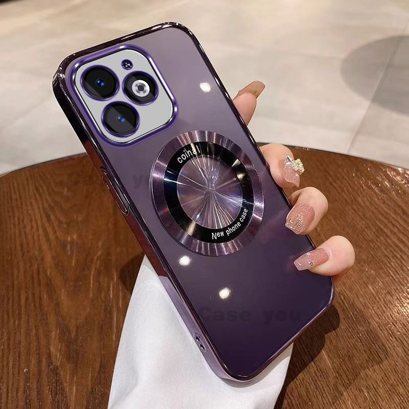 Dành Cho Realme C63 C61 Note 60 Vỏ Mềm Trong Suốt Chống Sốc Mạ Điện Vỏ Điện Thoại Di Động Bao Gồm Tất Cả Cạnh Chống Rơi Vỏ Mềm