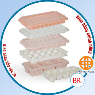 Khay đá nhựa dẻo, Khuôn thạch rau câu, Khay đá bi tròn, mặt cười, Khay đá có nắp, trữ đồ ăn dặm cho bé (15 loại khay đá)