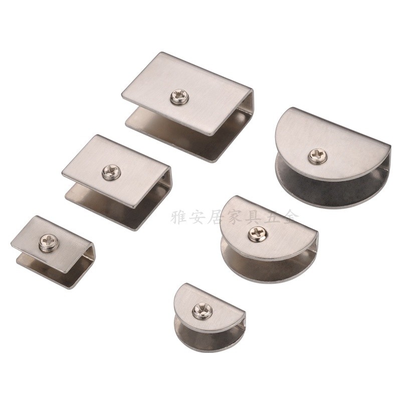 Kẹp cố định kính inox dày kẹp cửa kính bán nguyệt kẹp kính Inox kẹp kính vuông FGVG