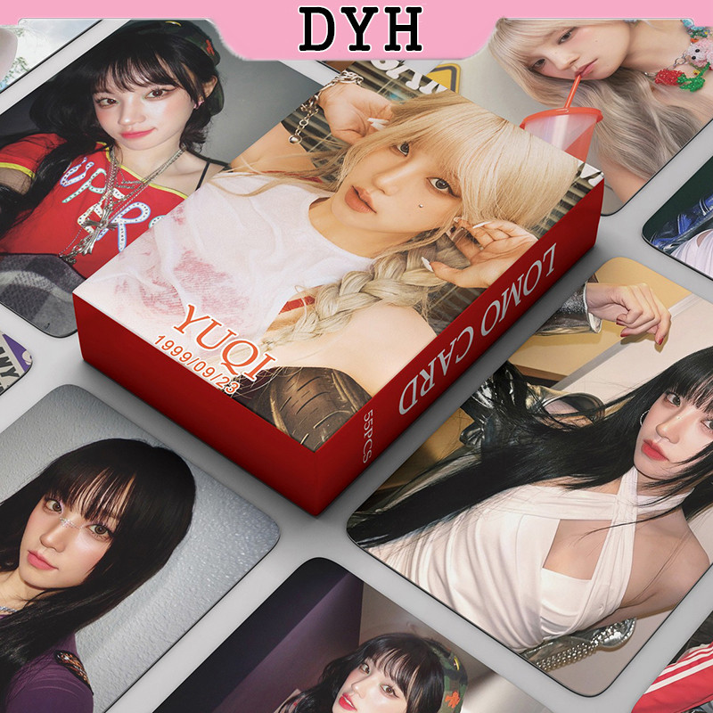 Dih 55 Cái / hộp (G) I-DLE YUQI Photocards I SWAY Album KPOP LOMO Card Collection Card