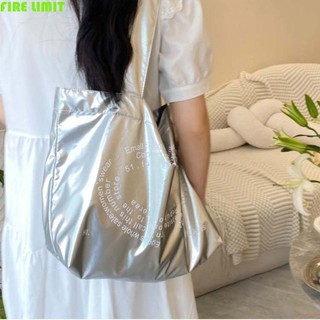 Túi Tote Chống Thấm Nước, Túi Đeo Vai Bạc Màu Trơn Phong Cách Hàn Quốc, Thiết Kế Thiểu Số Đơn Giản Phong Cách Pháp Túi Nách Bé Gái