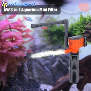 Thay THẾ 1 Bộ lọc bể cá, Máy bơm nước chìm bể cá 3 trong 1, Máy bơm không khí oxy Mini 3W / 5W AC220-240V bền bỉ cho bể cá nhỏ