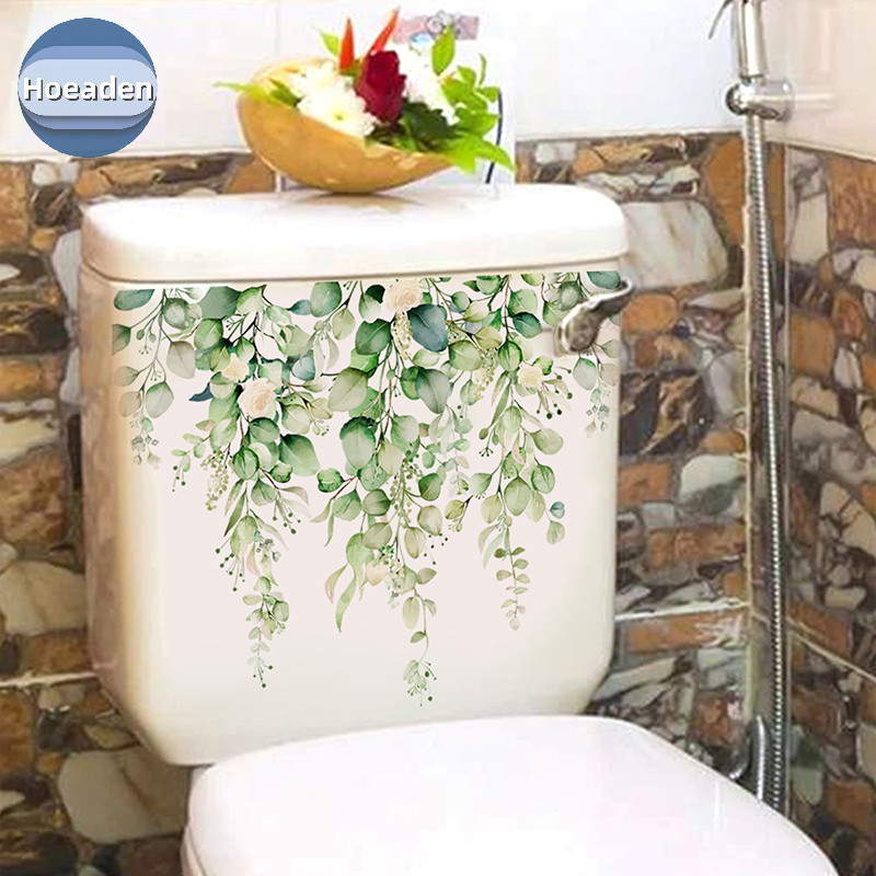 Hoeaden Cây Xanh Lá Dán Tường Phòng Tắm Trang Trí Nhà Vệ Sinh Tủ Phòng Khách Trang Trí Nhà Đề Can Là
