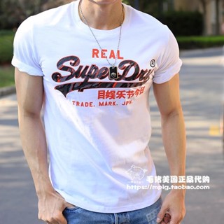 Bán chạy Superdry mới nam hợp thời trang cotton nguyên chất thoải mái cổ tròn mỏng vừa vặn áo thun ngắn tay XS-3XL