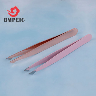 Bmpeic Thép không gỉ Góc nghiêng Nhíp lông mày Mặt Tẩy lông Tông đơ Chăm sóc mới