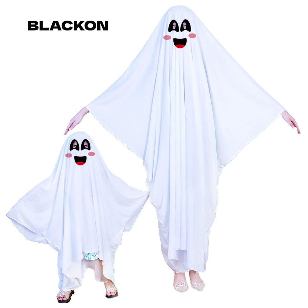 Blackon Halloween Ghost Cloak, Unisex White Halloween Ghost Trang phục, Màn trình diễn sân khấu đáng