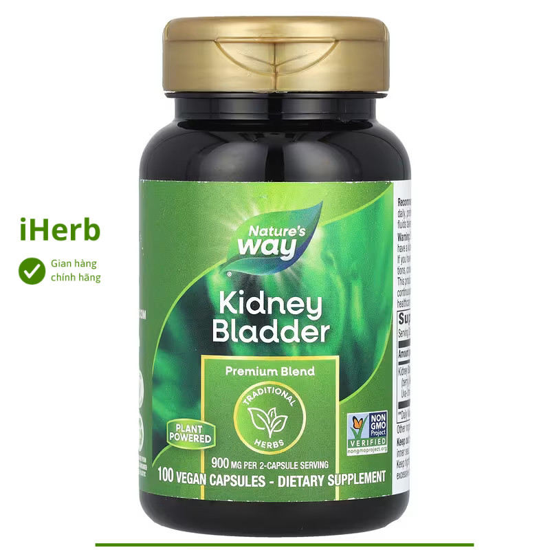 Viên uống hỗ trợ thận và bàng quang Kidney Bladder 465 mg hộp 100 viên của Nature's Way - iHerb Việt