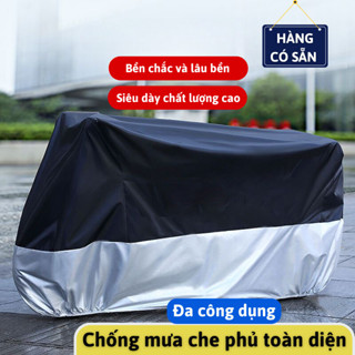 Tấm Bạt Che Phủ Xe Máy Dày Dặn MM HOUSE Áo Trùm Che Nắng Mưa Đa Dạng Kích Cỡ Lớn Bảo Vệ Tốt