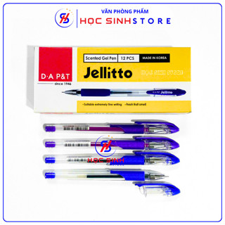 Hộp 12 Cây Bút Gel Cao Cấp Jellitto 0.4mm Hàn Quốc (Mẫu Mới) - Học Sinh Store