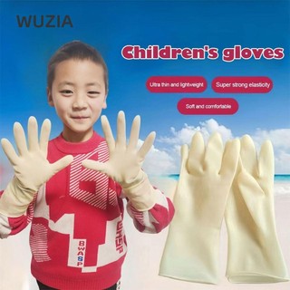 WUZIA Găng Tay Làm Việc Trẻ Em , Găng Tay Giữ Nhà Trẻ Em Cao Su 26CM, Dụng Cụ Chống Thấm Nước Làm Dày Đỏ Vàng Xanh Găng Tay Bảo Vệ Phụ Kiện Nhà Bếp