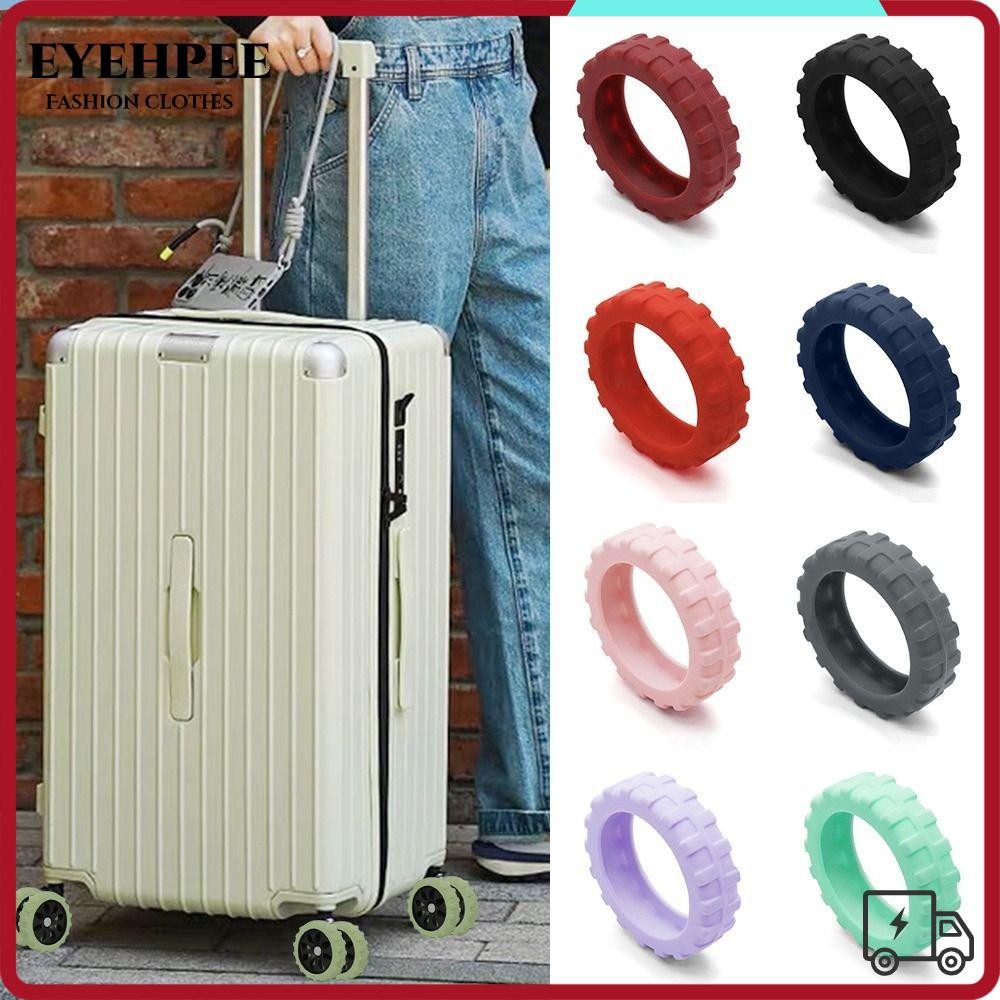 Eyehpee 8 Cái / bộ Giày Bánh Hành Lý Du Lịch, Silicone Có Âm Thanh Im Lặng Vali Bánh Xe Vỏ Bảo Vệ, Bộ Phận Vali Trục Giảm Bánh Xe Mang Hộp Xe Đẩy Bánh Bao