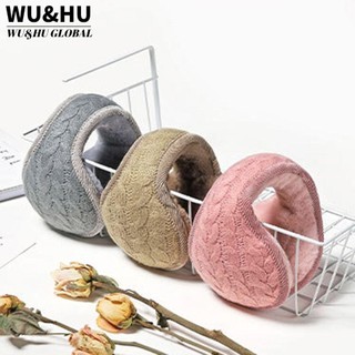 WU&HU   Chụp Tai Giữ Ấm Bằng Vải Lông Cừu Mềm Mại Dành Cho Nam Nữ