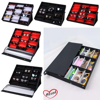 Kính râm ATSOD Hiển thị lưu trữ Kính mắt Giá đỡ Hộp đựng kính mắt bằng da