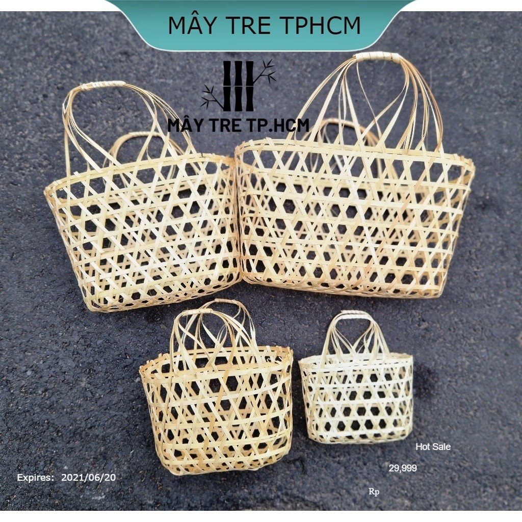[ Gía rẻ ] Giỏ mây tre đựng quà, hộp quà mây tre đựng trái cây quà tết, giỏ tre đẹp chụp hình decor.