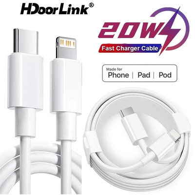 Hdoorlink 20W Loại C Sang Chiếu Sáng Ngày Cáp Sạc Nhanh USB A Để Chiếu Sáng Dây Dữ Liệu 1M