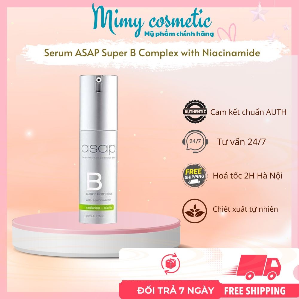 Serum ASAP Super B Complex with Niacinamide (Hàng Công Ty) | Tinh chất sáng da, phục hồi, cải thiện 