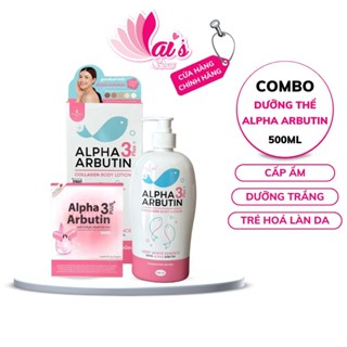  Combo Sữa Dưỡng Thể Alpha Arbutin 3Plus+ Collagen Thái Lan 500ml Dưỡng Trắng Body - Lai's Store 