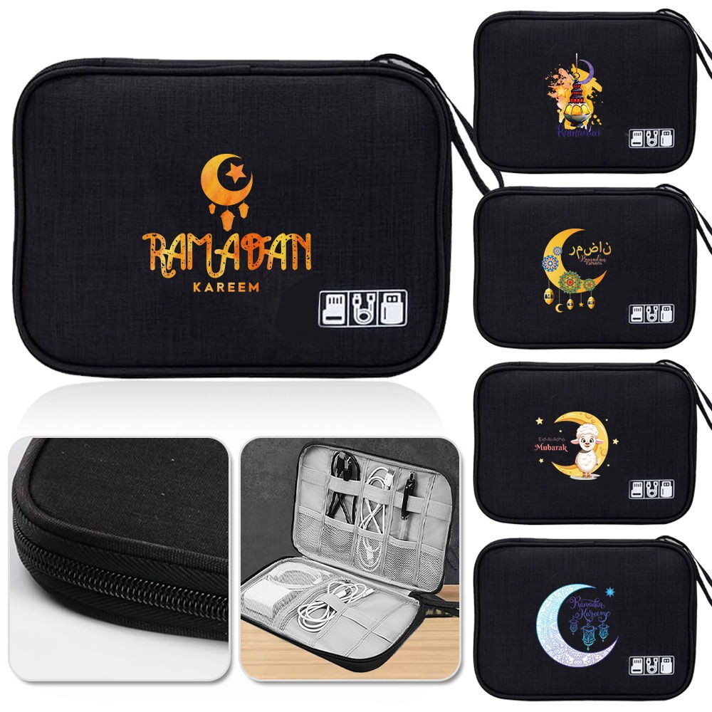 Digital bag Portable charger data cable organizer bag Portable travel bag Large capacity Cable organ