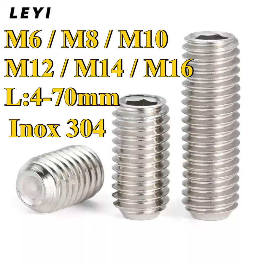 Vít trí lục giác chìm INOX 304 Ốc cấy lục giác âm các loại / Vít cố định đầu lõm bằng thép không gỉ 
