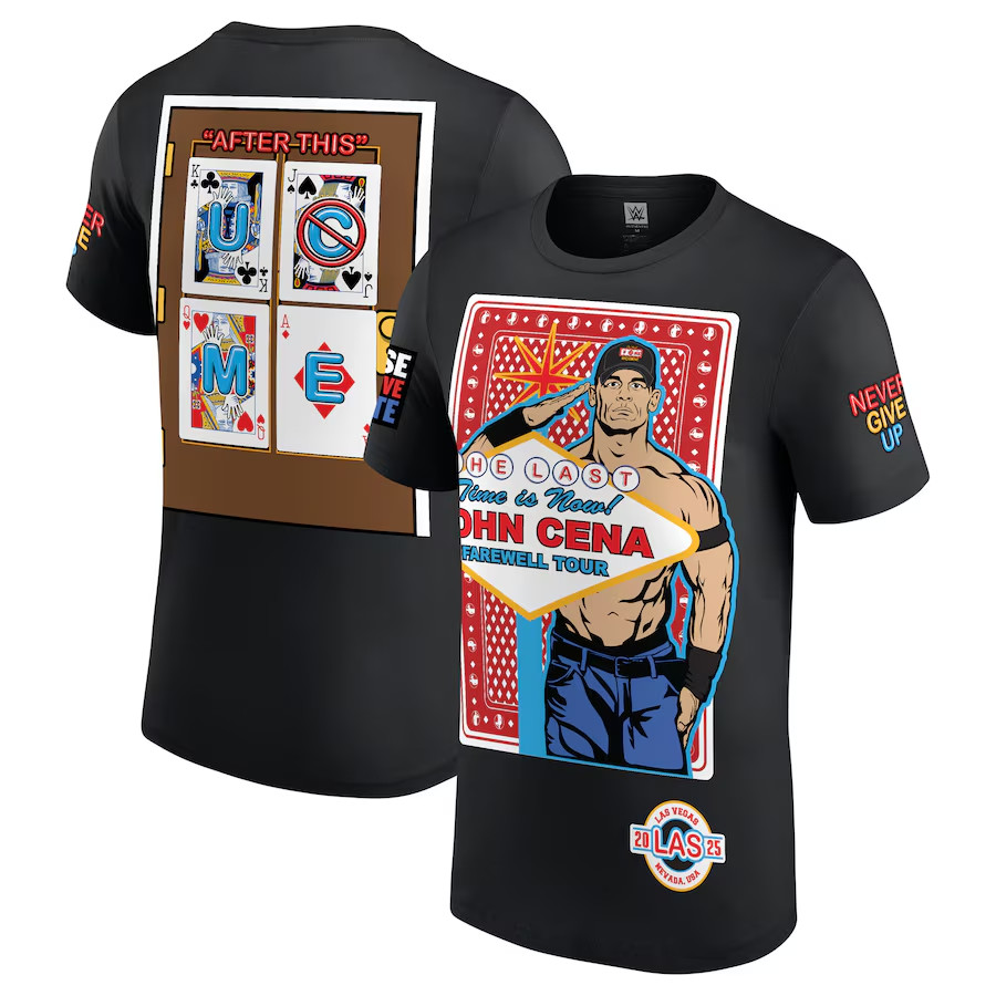 Áo thun cotton WWE John Cena dành cho nam và nữ - Áo phông chất lượng cao từ sự kiện chia tay poker 