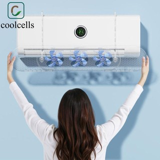 coolcells Tấm dẫn hướng không khí có thể mở rộng COOLCELLS, với 3 quạt tích hợp Tấm chắn gió treo điều hòa, Tấm chắn gió tiết kiệm năng lượng chống gió chống thổi trực tiếp cho gia đình / văn phòng