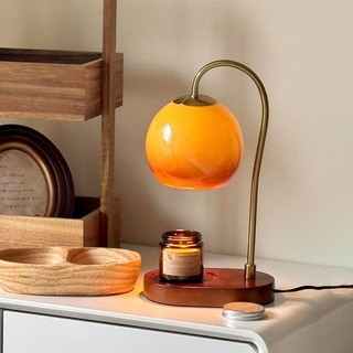  Fauget Shop House Đèn Đốt Nến Thơm Đế Gỗ Đèn Làm Nóng Sáp 
