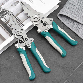  🔮COD🔮Kìm tuốt dây điện đa năng 12 trong 1 có thể gấp gọn bỏ tủi thép mạnh mẽ và bền bỉ Kìm tuốt dây điện 