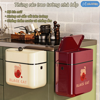  Thùng Rác Treo Tường Thông Minh 9L,Thùng Rác Dán Tường Treo Tủ Bếp,Chống mùi dung tích lớn 