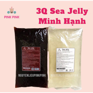   TÚI 2KG   Trân Châu 3Q Trắng & Đen Sea Jelly Minh Hạnh 2Kg Từ Pink Pink Nguyên Liệu 