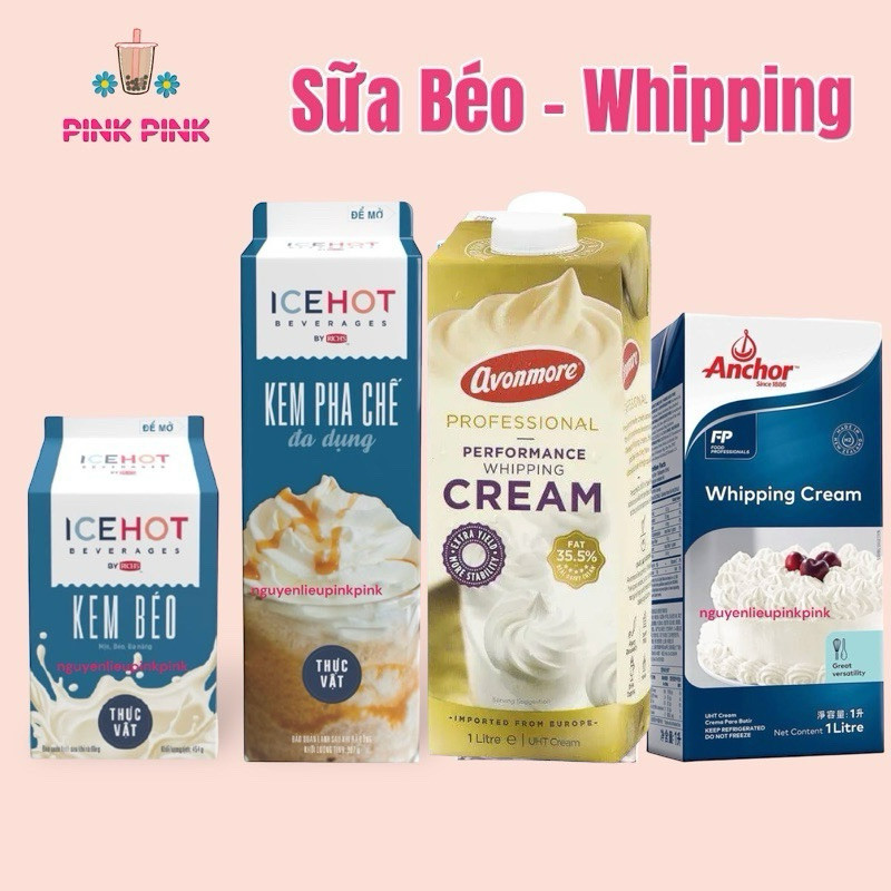 [HỎA TỐC] SỮA KEM TƯƠI WHIPPING CREAM ANCHOR / WHIPPING AVONMORE / WHIPPING BASE / TOPPING BASE / Ri