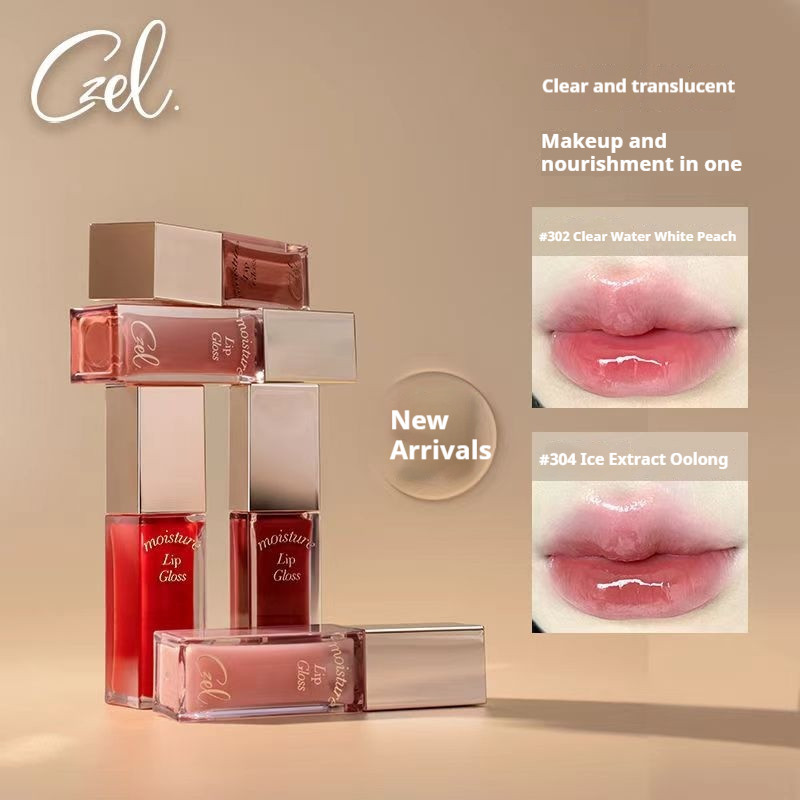 Tinh chất môi CZEL Lip Glaze ❈ ❈ ❈ ❈ ❈ ❈ ❈ ❈ ❈ ❈ Son bóng môi Gương dưỡng ẩm Dễ dàng tô màu Trang đi