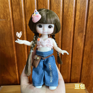 Mới 16cm Búp Bê Cho Trẻ Em Mini Thu Nhỏ Dễ Thương Biểu Hiện 13 Khớp Bjd Đồ Chơi DIY