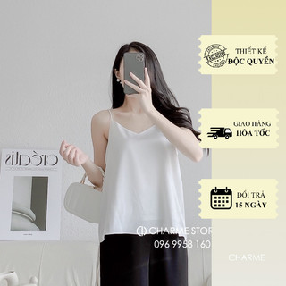 Áo 2 dây lụa cao cấp hai lớp charme 208136