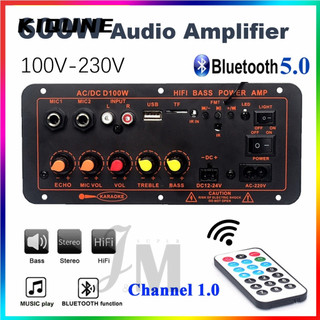 Bảng Mạch Khuếch Đại Âm Thanh 600W Bluetooth 5.0 D100 12V 24V 220V D100 D300 Chuyên Dụng