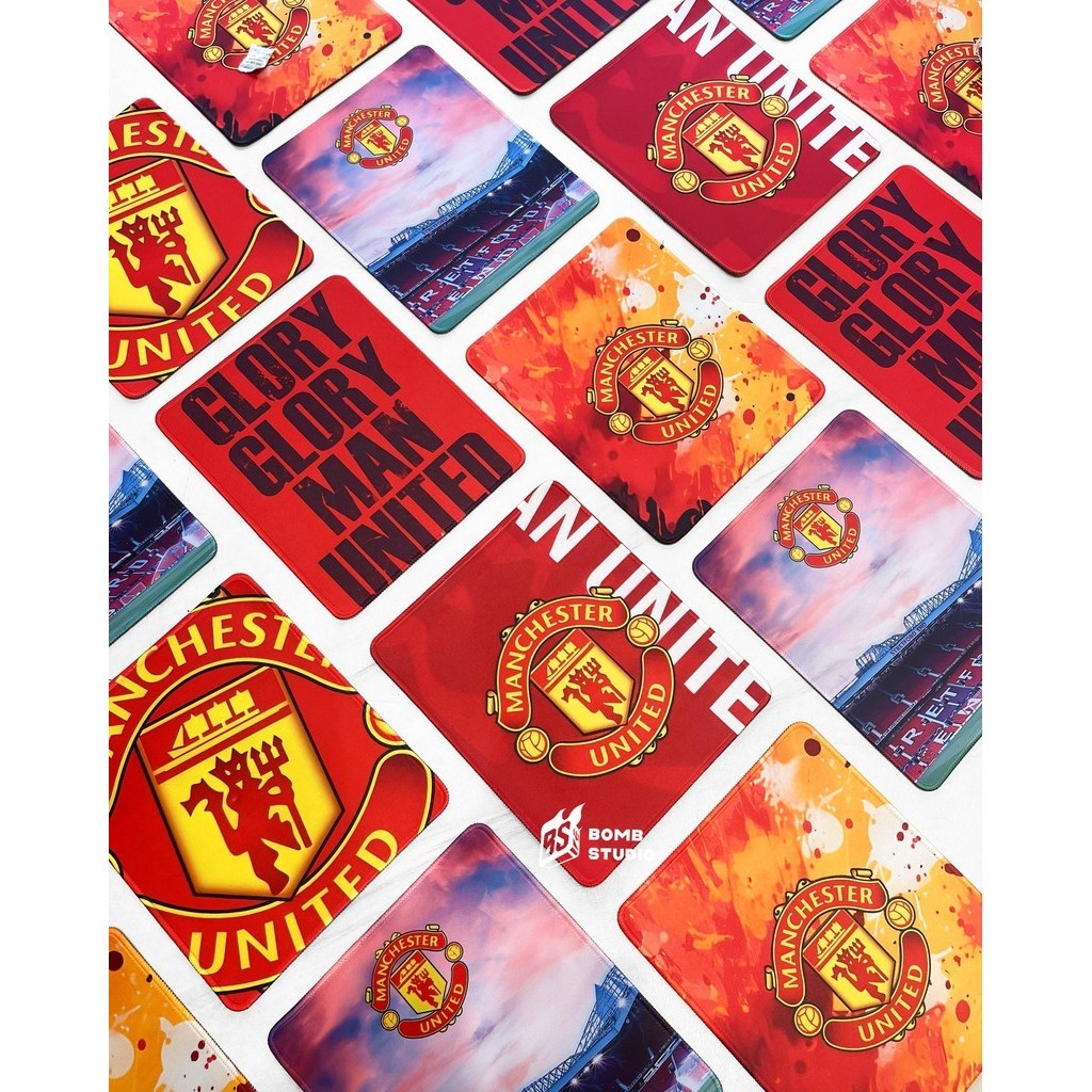 Miếng lót chuột in hình thiết kế clb Manchester United độc lạ, chống trượt - BOMBSHOP [ACS391]