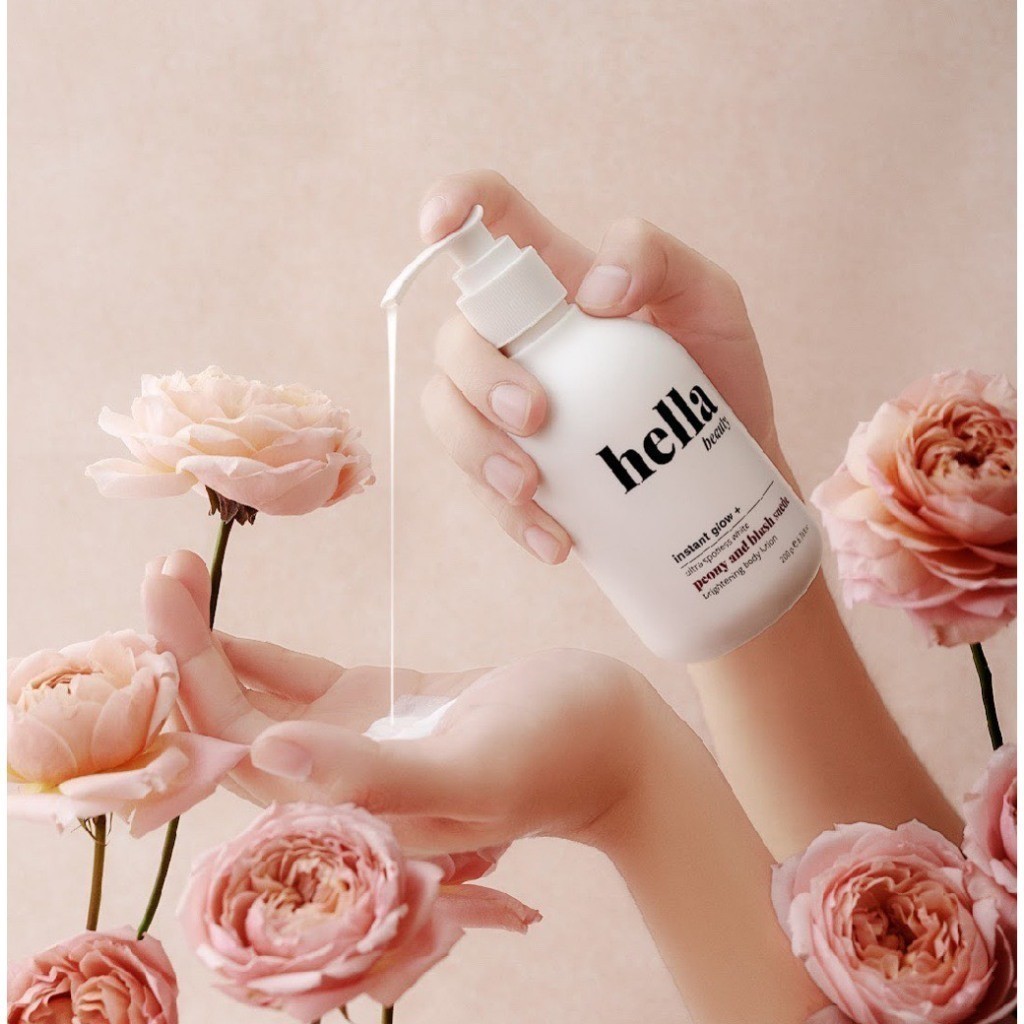 Kem body trắng da Nâng tone tức thì Dưỡng ẩm Chống nắng Hella Beauty - MÈO BEAUTY