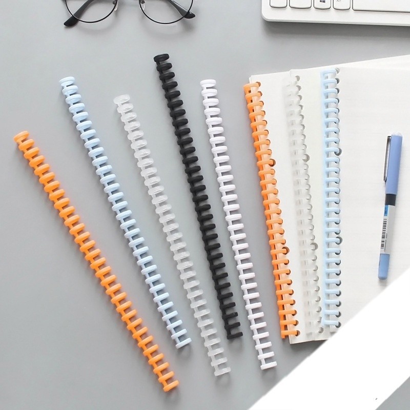 Thanh còng nhựa sổ màu Pastel Sổ KLONG, còng đóng ruột sổ làm binder refill P11